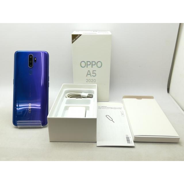 ANDROID - 美品 OPPO A5 2020 (ブルー) 楽天モバイル SIMフリー