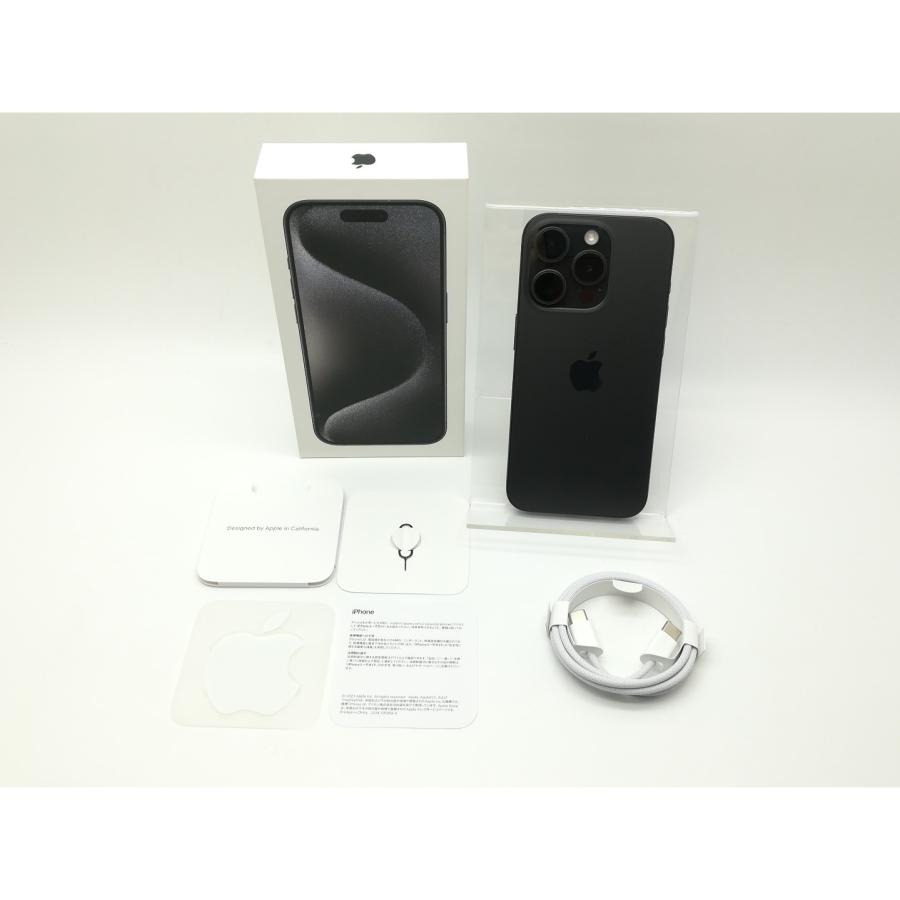 【中古】Apple 国内版 【SIMフリー】 iPhone 15 Pro 128GB ブラックチタニウム MTU73J/A【新橋】保証期間１ヶ月【ランクA】の画像