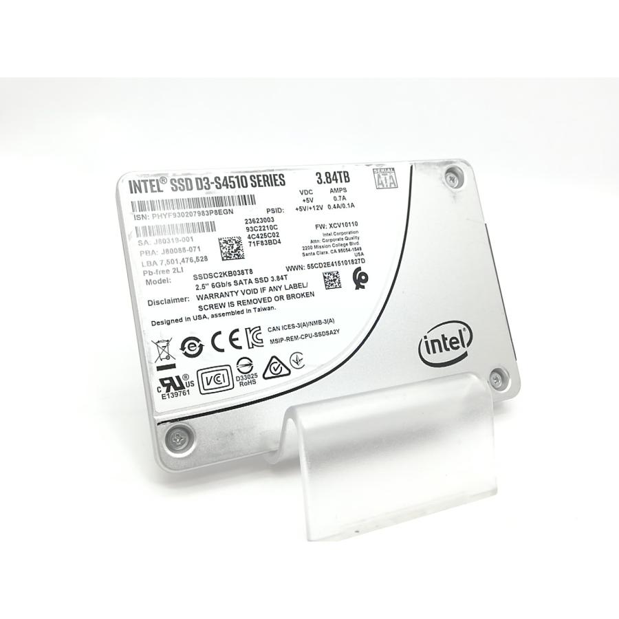 中古】Intel SSD D3-S4510 シリーズ SSDSC2KB038T8 3.8TB/SSD