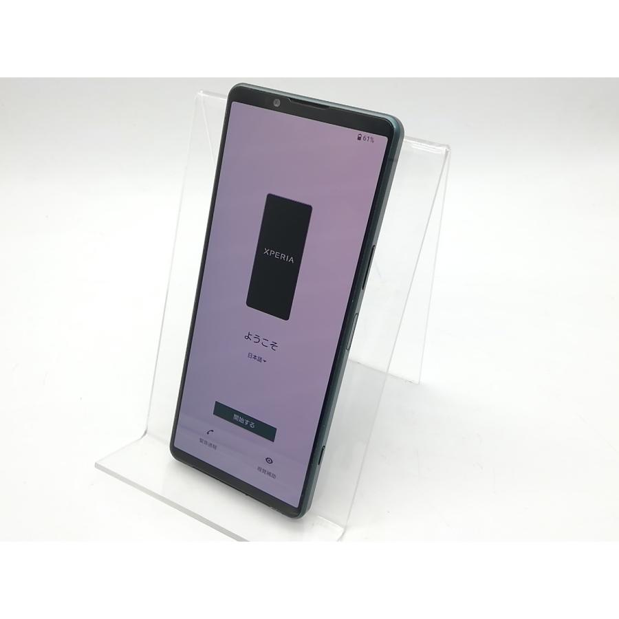 中古】SONY au 【SIMフリー】 Xperia 5 IV 8GB 128GB SOG09 グリーン