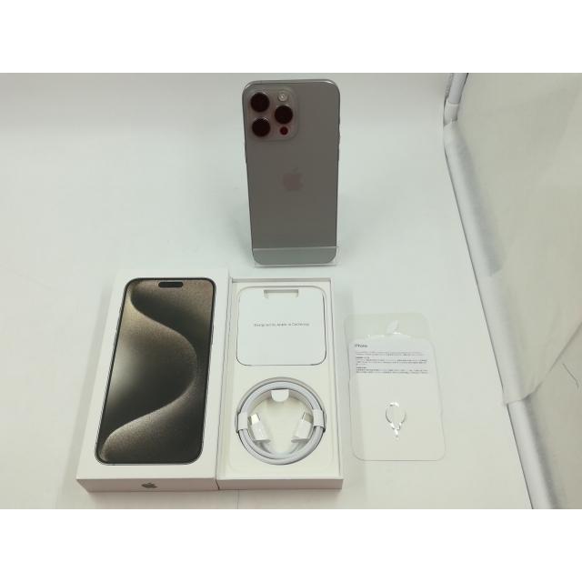 【中古】Apple au 【SIMフリー】 iPhone 15 Pro Max 512GB ナチュラルチタニウム MU6W3J/A【新橋】保証期間１ヶ月【ランクA】の画像