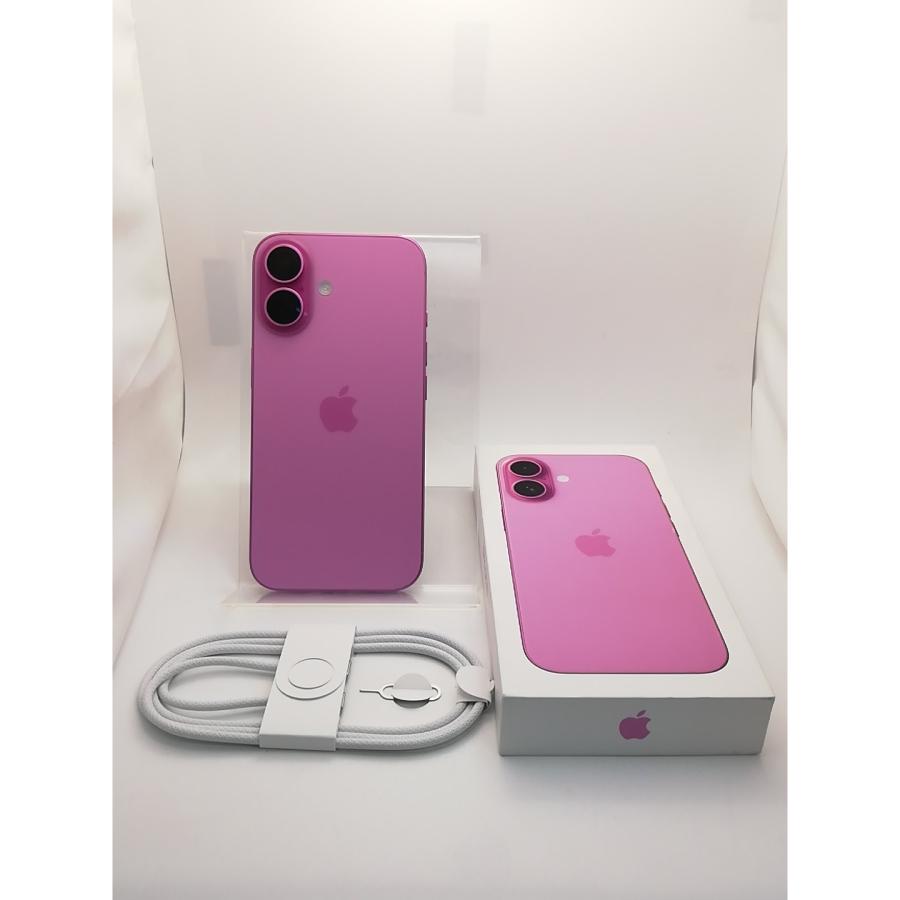 【中古】Apple 国内版 【SIMフリー】 iPhone 16 128GB ピンク MYDT3J/A【秋葉3号】保証期間１ヶ月【ランクA】の画像