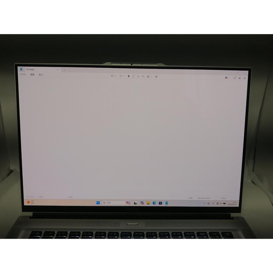 【中古】GIGABYTE AERO 16 (Intel 12th Gen) XE5 【i7-12700H 32G 2T(SSD) RTX3070Ti WiFi 16LCD(3840x2400)】【新宿】保証期間１ヶ月【ランクC】の画像