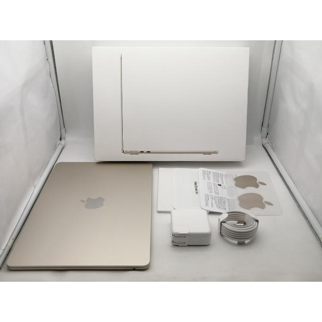 【中古】Apple MacBook Air 13インチ CTO (M3,2024) スターライト M3(CPU:8C/GPU:8C)/8G/256G【新宿2】保証期間１ヶ月【ランクA】の画像