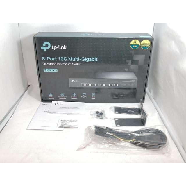 中古】TP-LINK TL-SX1008 10Gポート×8 アンマネージスイッチ（ラック