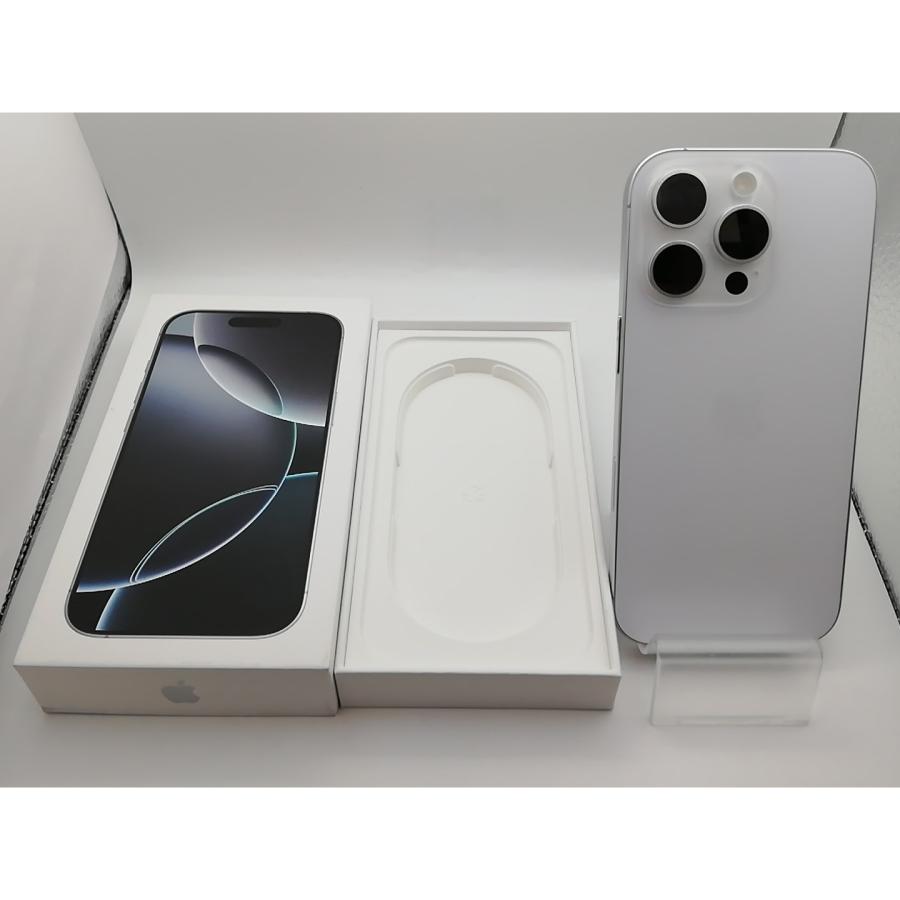 【中古】Apple 国内版 【SIMフリー】 iPhone 16 Pro 128GB ホワイトチタニウム MYMW3J/A【新宿】保証期間１ヶ月【ランクA】の画像