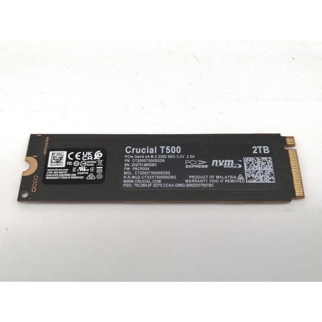 中古】Crucial T500 CT2000T500SSD8JP 2TB/M.2 2280 (PCIe4.0 NVMe