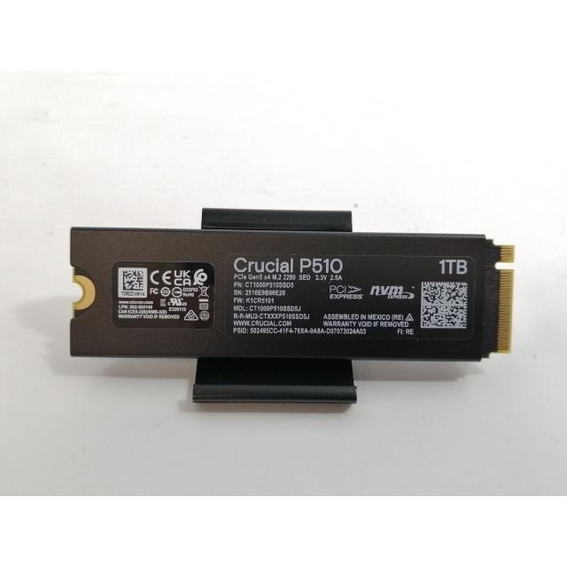 中古ノートパソコン　メモリ8GB　SSD1TB（Crucial） 中古】Crucial P510 CT1000P510SSD5-JP 1TB(M.2 2280/PCIe5.0 NVMe