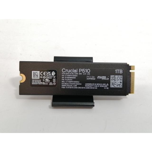 中古】Crucial P510 CT1000P510SSD5-JP 1TB(M.2 2280/PCIe5.0 NVMe
