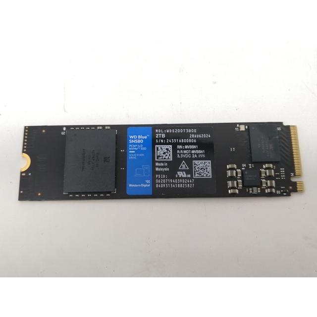 Western Digital WD Blue SN580 2TB SSD 中古 中古】W.D. WD Blue SN580 NVMe WDS200T3B0E 2TB/M.2 2280(PCIe4.0