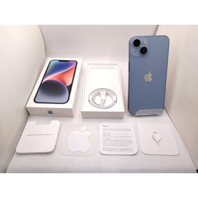 【中古】Apple au 【SIMフリー】 iPhone 14 128GB ブルー MPVJ3J/A【三宮センター】保証期間１週間【ランクC】の画像