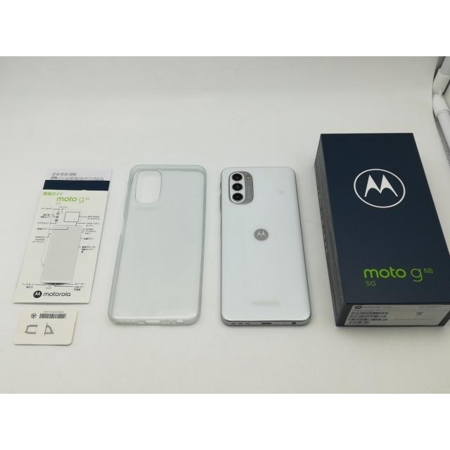 中古】MOTOROLA 国内版 【SIMフリー】 moto g52j 5G II パールホワイト