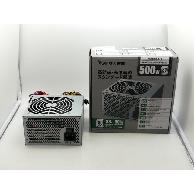 中古】玄人志向 KRPW-L5-500W/80+/REV2.0 ATX電源/500W【神戸】保証