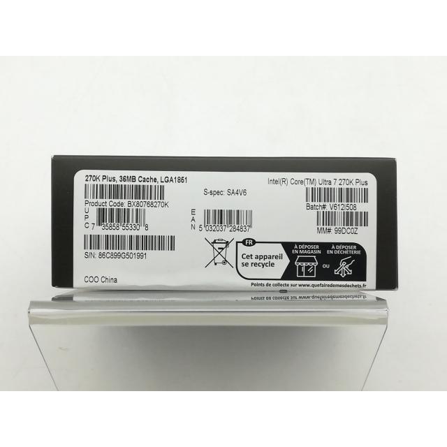 未使用】Intel Core Ultra 7 270K Plus (3.7GHz) Box LGA1851/24C(P:8C