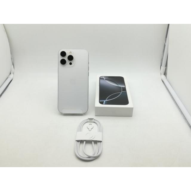 【中古】Apple 国内版 【SIMフリー】 iPhone 16 Pro Max 256GB ホワイトチタニウム MYWH3J/A【神戸】保証期間１ヶ月【ランクA】の画像