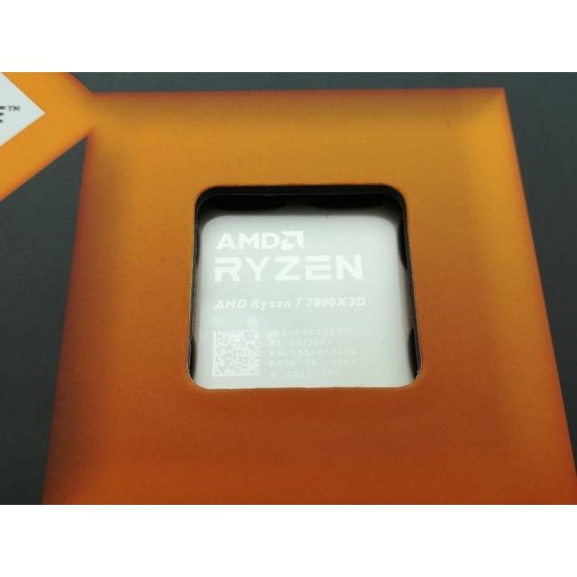 AMD Ryzen 7800X3D 新品未使用 未使用】AMD Ryzen 7 7800X3D (4.2GHz/TC:5GHz) BOX AM5/8C/16T/L3
