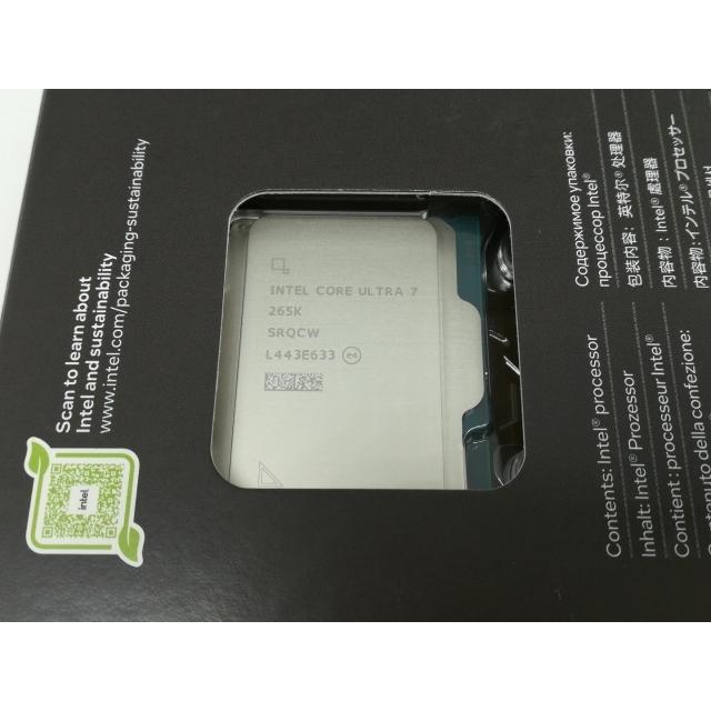 未使用】Intel Core Ultra 7 265K(3.9GHz) Box LGA1851/20C(P:8C/E:12C