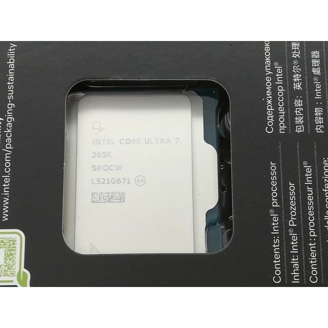 未使用】Intel Core Ultra 7 265K(3.9GHz) Box LGA1851/20C(P:8C/E:12C