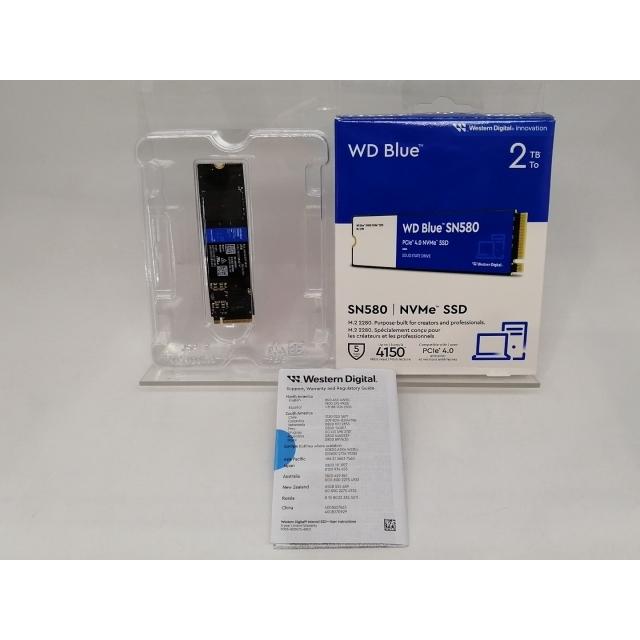 中古】W.D. WD Blue SN580 NVMe WDS200T3B0E 2TB/M.2 2280(PCIe4.0