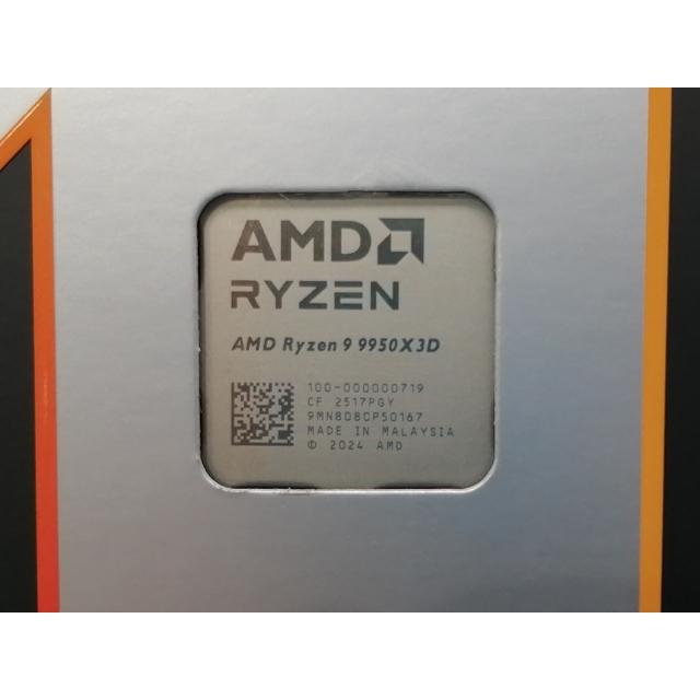 未使用】AMD Ryzen 9 9950X3D (4.3GHz/TC:5.7GHz) BOX AM5/16C/32T/L3