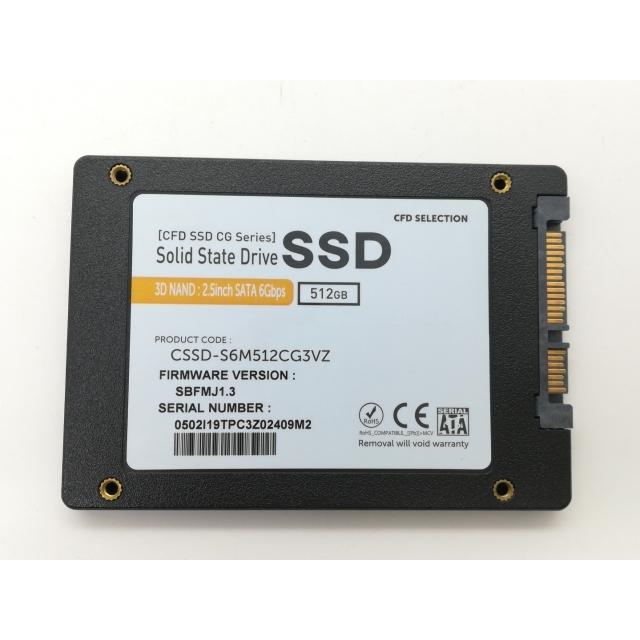 内蔵型SSD CFD SELECTION SSD 512GB CSSD-S6M512CG3VZ 中古】CFD CG3VZ (CSSD-S6M512CG3VZ) 512GB/SSD/6GbpsSATA/TLC【日本橋