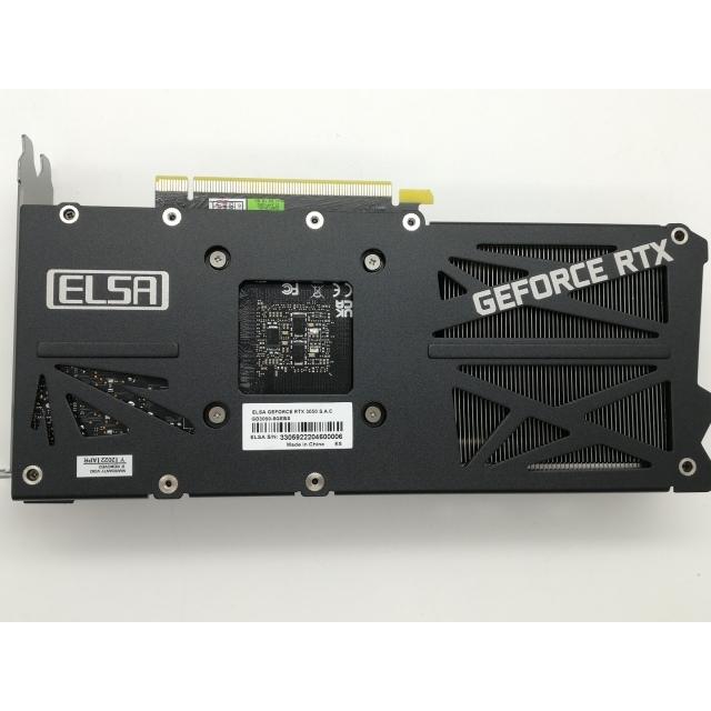 ELSA　GEFORCE　RTX 3050　S.A.C　メモリ8G　中古品 中古】ELSA GeForce RTX 3050 S.A.C(GD3050-8GERS）RTX3050/8GB(GDDR6