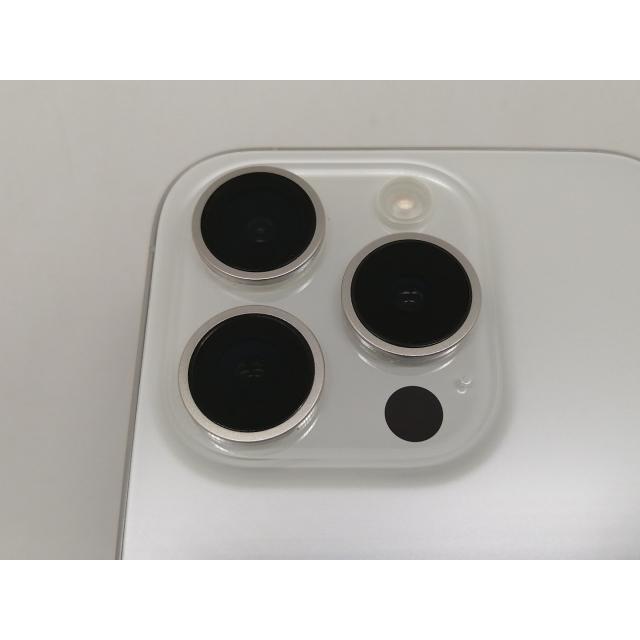 【中古】Apple SoftBank 【SIMフリー】 iPhone 15 Pro 128GB ホワイトチタニウム MTU83J/A【京都】保証期間１ヶ月【ランクA】の画像