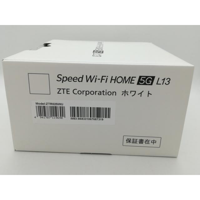 ZTE Wi-Fi  5G L13 SIMフリー 未使用】ZTE UQmobile 【SIMフリー】 Speed Wi-Fi HOME 5G L13 ZTR02