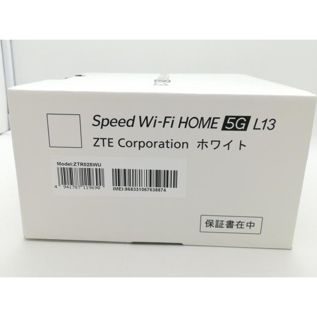 未使用】ZTE UQmobile 【SIMフリー】 Speed Wi-Fi HOME 5G L13 ZTR02