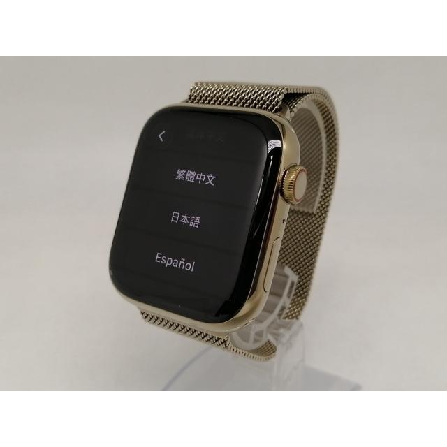 【中古】Apple Apple Watch Series8 45mm Cellular ゴールドステンレススチールケース/ゴールドミラネーゼループ MNKQ3J/A【日本橋3】保証期間１ヶ月【ランクA】の画像