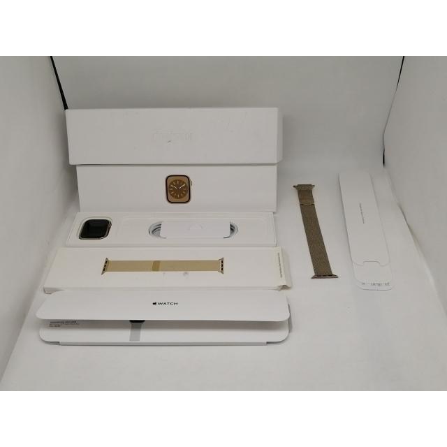 【中古】Apple Apple Watch Series8 45mm Cellular ゴールドステンレススチールケース/ゴールドミラネーゼループ MNKQ3J/A【日本橋3】保証期間１ヶ月【ランクA】の画像