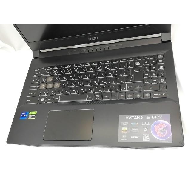 中古】MSI Katana 15 Katana-15-B12VEK ブラック【i7-12650H 16G 512G