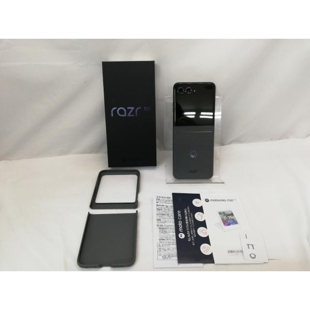 中古】MOTOROLA 国内版 【SIMフリー】 motorola razr 50 コアラグレイ