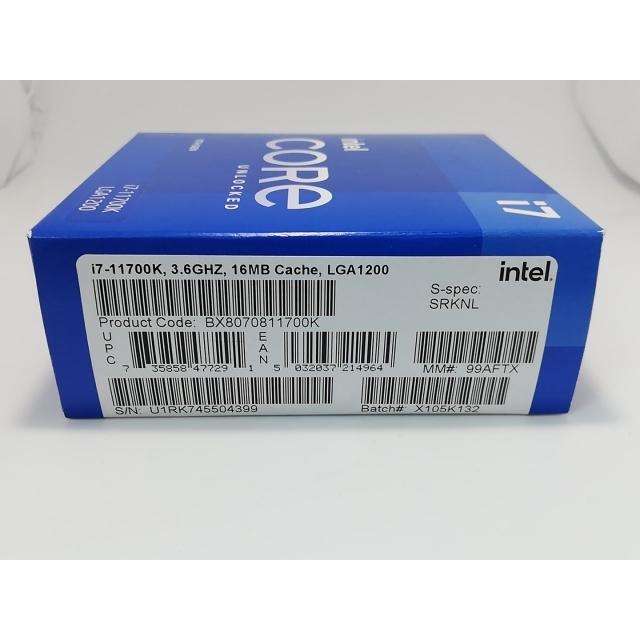 中古】Intel Core i7-11700K (3.6GHz/TB:4.9GHz) BOX LGA1200/8C 中古】Intel Core i7-11700K (3.6GHz/TB:4.9GHz) BOX LGA1200/8C