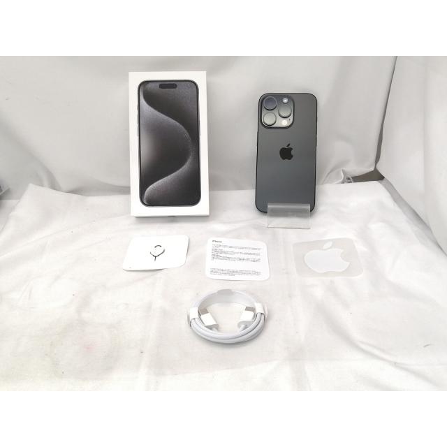 【中古】Apple 国内版 【SIMフリー】 iPhone 15 Pro 128GB ブラックチタニウム MTU73J/A【戸塚】保証期間１ヶ月【ランクA】の画像
