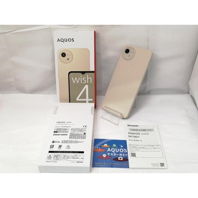 中古】SHARP 国内版 【SIMフリー】 AQUOS Wish4 ホワイト 4GB 64GB SH