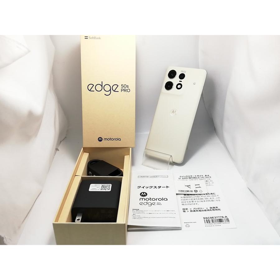 中古】MOTOROLA SoftBank 【SIMフリー】 motorola edge 50s pro バニラ