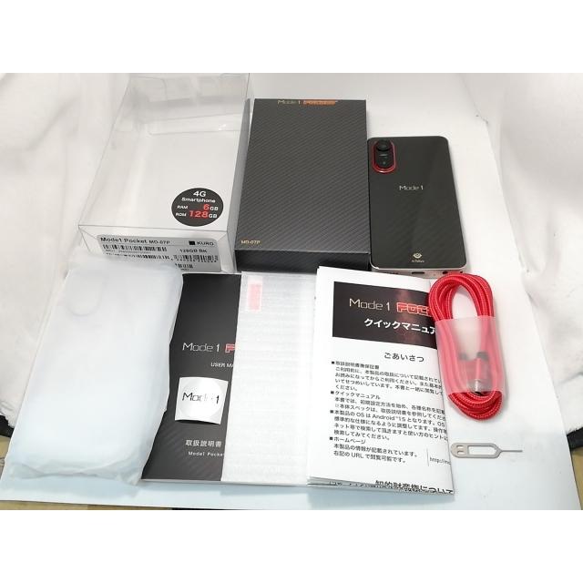 中古】P-UP 国内版 【SIMフリー】 Mode1 POCKET ブラック 6GB 128GB MD