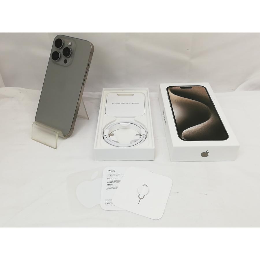 【中古】Apple 国内版 【SIMフリー】 iPhone 15 Pro 256GB ナチュラルチタニウム MTUF3J/A【戸塚】保証期間１ヶ月【ランクA】の画像