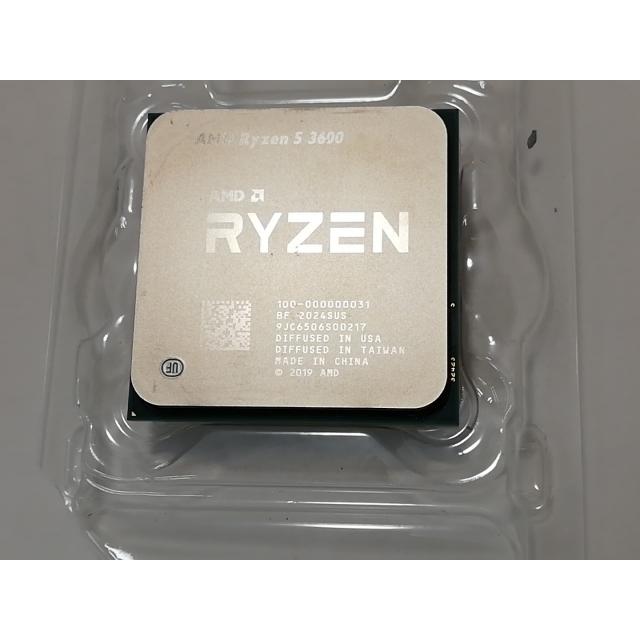 中古】AMD Ryzen 5 3600 (3.6GHz/TC:4.2GHz) BOX AM4/6C/12T/L3 32MB