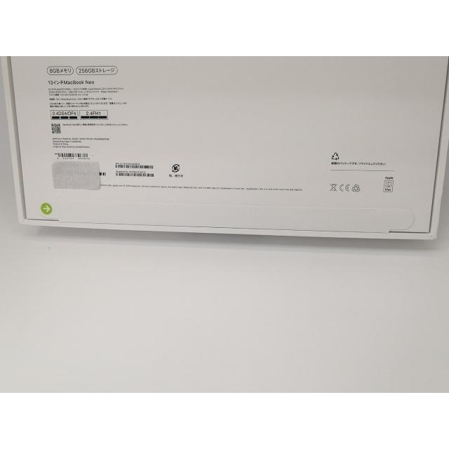未使用】Apple MacBook Neo 13インチ A18 Pro(CPU:6C/GPU:5C) 8GB