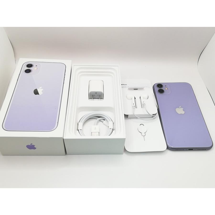 中古】Apple SoftBank 【SIMロック解除済み】 iPhone 11 64GB パープル