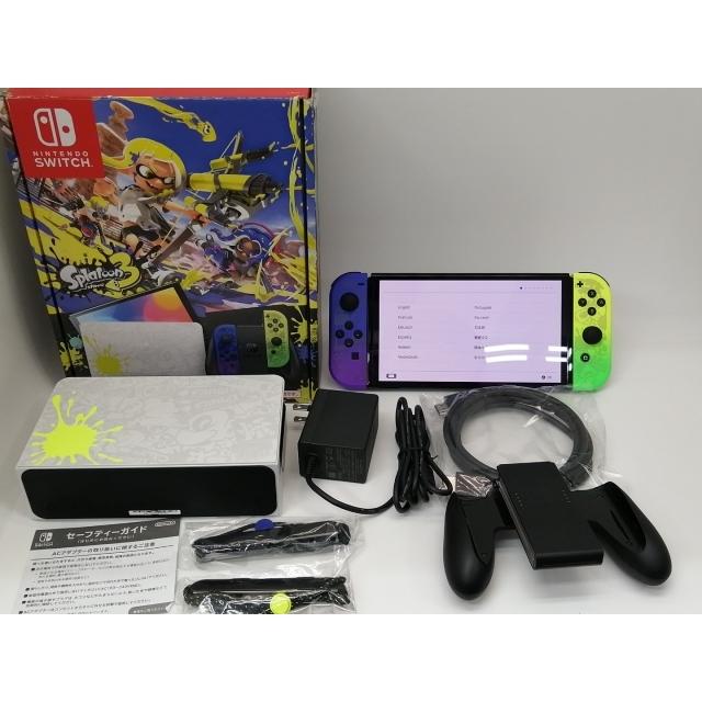 中古】Nintendo Switch 本体 (有機ELモデル) HEG-S-KCAAA スプラ