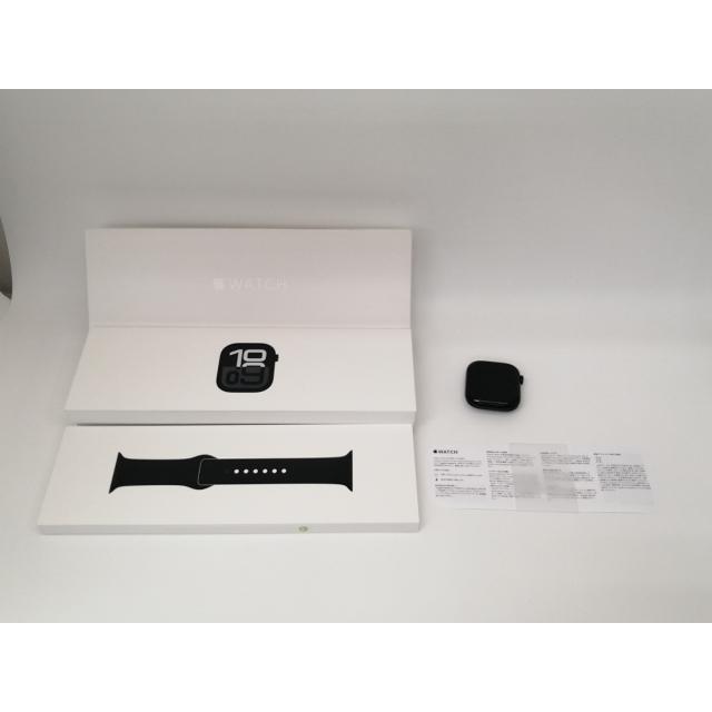 【中古】Apple Apple Watch Series10 46mm GPS ジェットブラックアルミニウムケース/ブラックスポーツバンド (M/L) MWWQ3J/A【戸塚】保証期間１ヶ月【ランクB】の画像