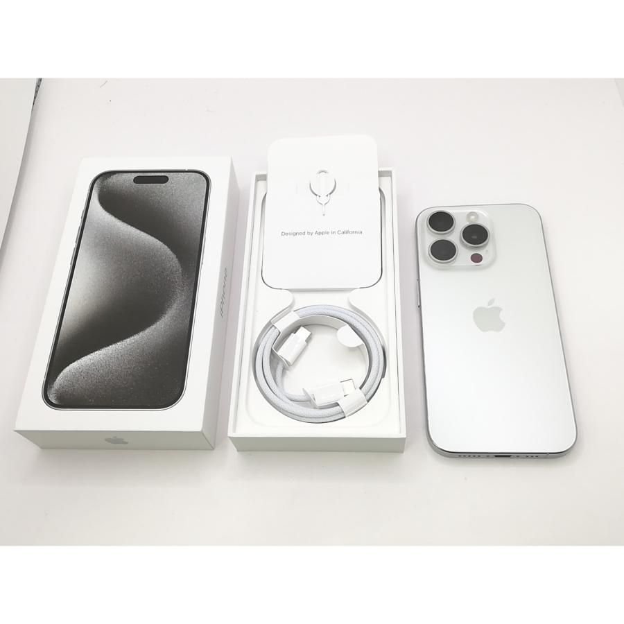 【中古】Apple 国内版 【SIMフリー】 iPhone 15 Pro 256GB ホワイトチタニウム MTUD3J/A【戸塚】保証期間１ヶ月【ランクC】の画像