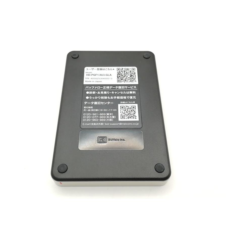 中古】BUFFALO 【ポータブルHDD】MiniStation HD-PGF1.0U3-GLA 【1TB