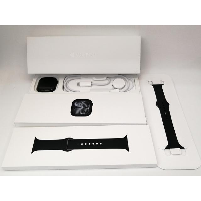【中古】Apple Apple Watch Series11 46mm GPS ジェットブラックアルミニウムケース/ブラックスポーツバンド (M/L) MEUX4J/A【戸塚】保証期間１ヶ月【ランクA】の画像