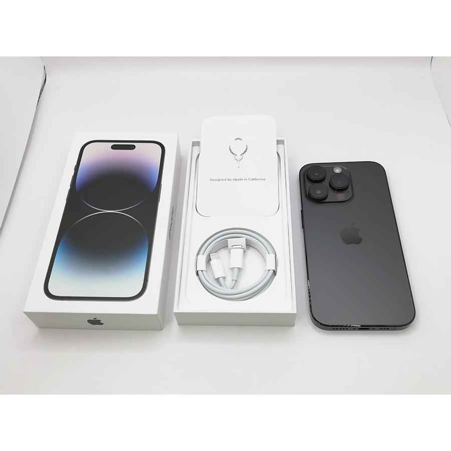 【中古】Apple au 【SIMフリー】 iPhone 14 Pro 256GB スペースブラック MQ0Q3J/A【津田沼】保証期間１ヶ月【ランクC】の画像