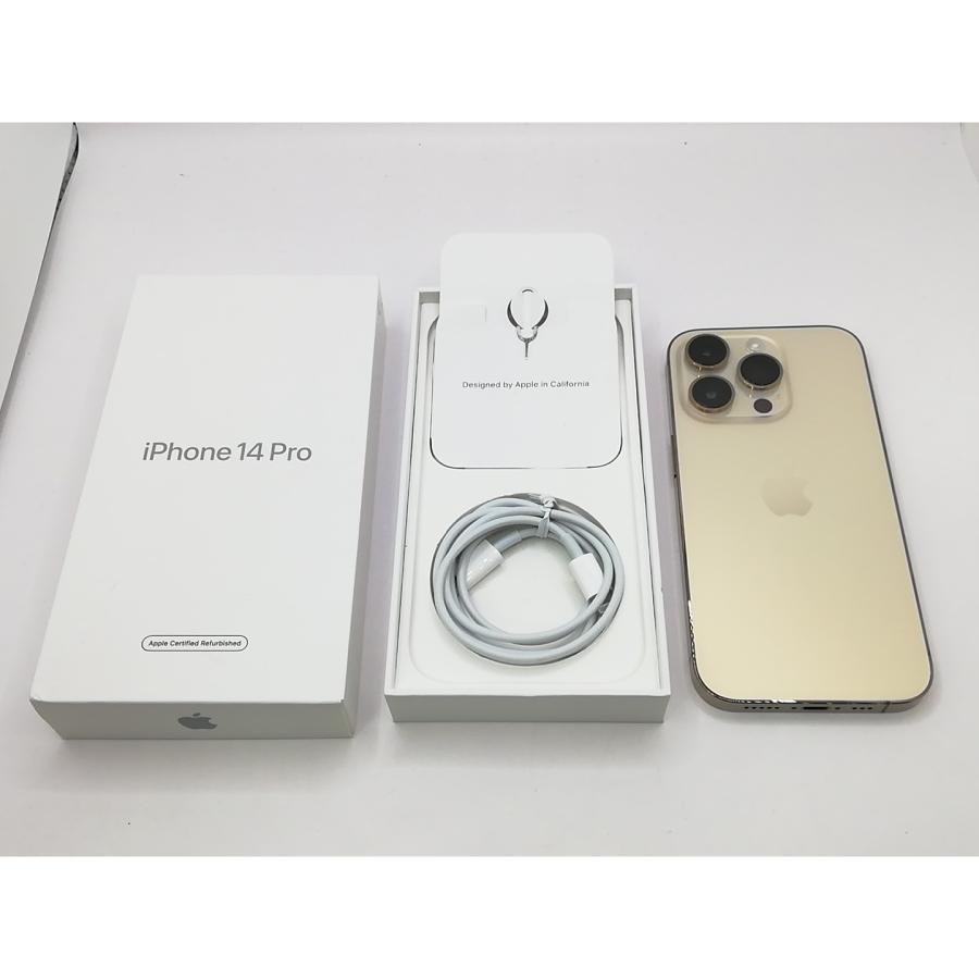 【中古】Apple 国内版 【SIMフリー】 iPhone 14 Pro 128GB ゴールド MQ073J/A【町田】保証期間１ヶ月【ランクB】の画像