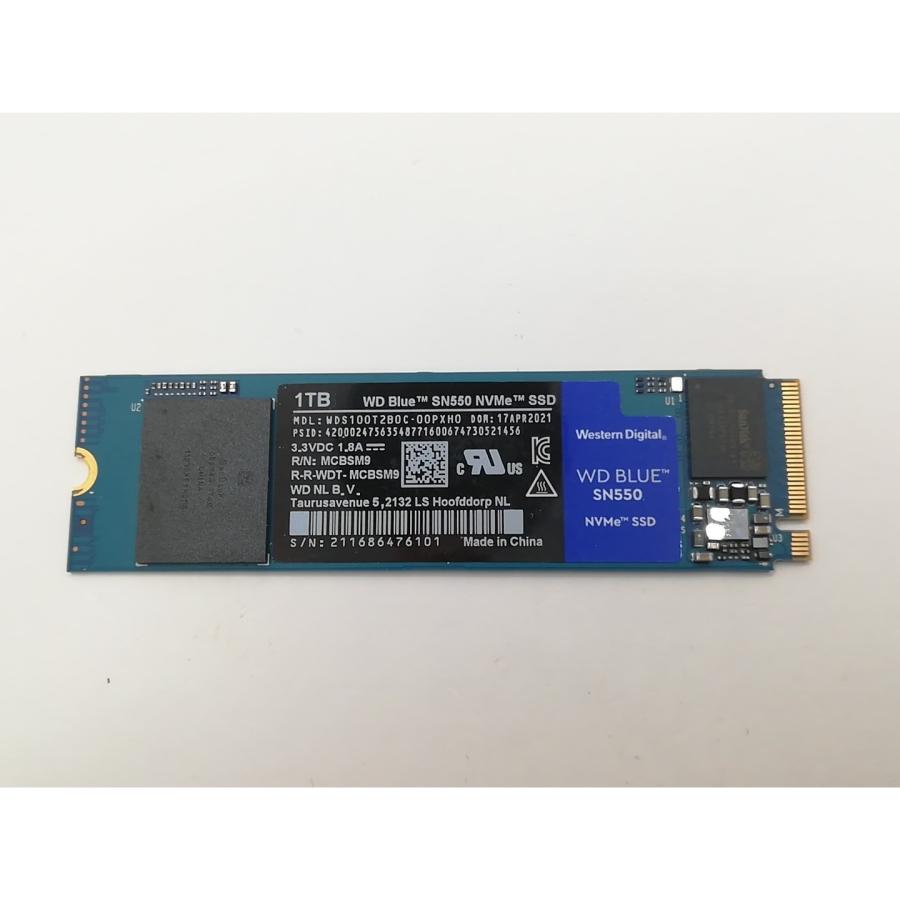 中古】W.D. WD Blue SN550(WDS100T2B0C) 1TB/M.2 2280(PCIe3.0 NVMe